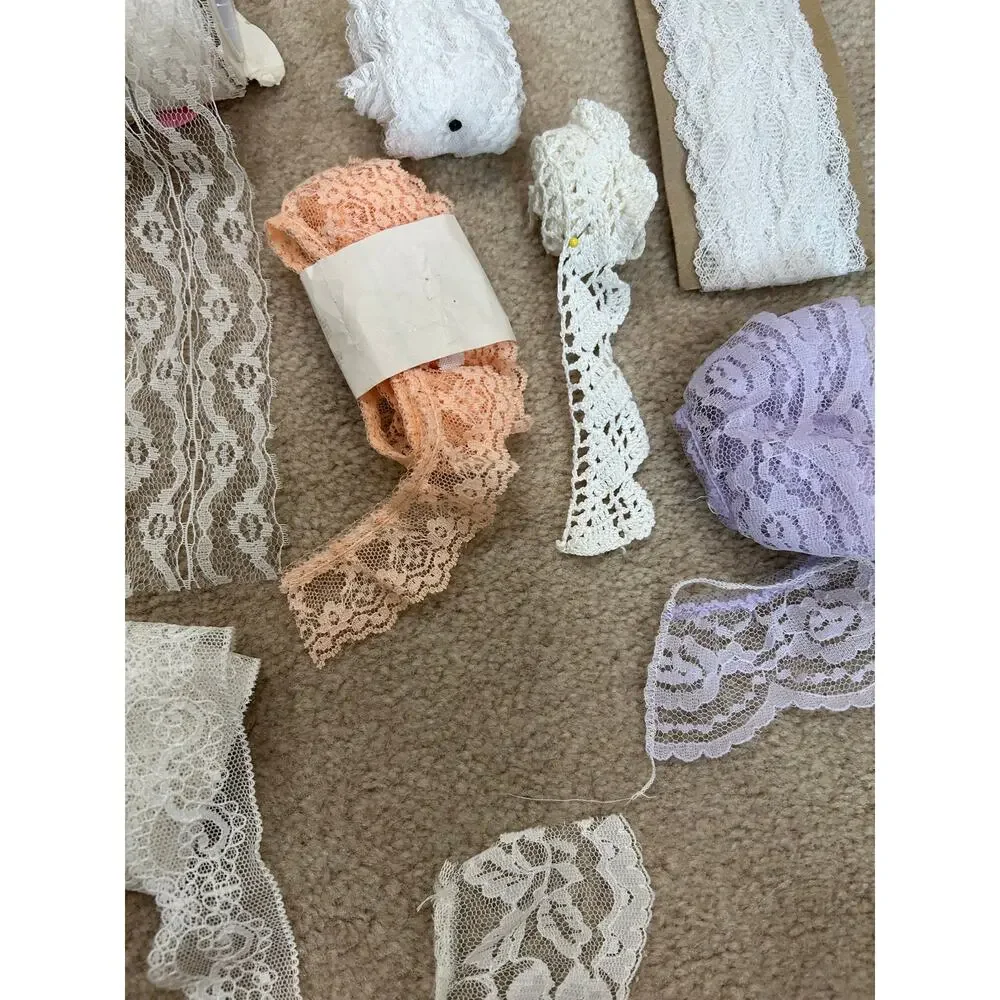 Trim lace vintage assortment various widths and floral patterns